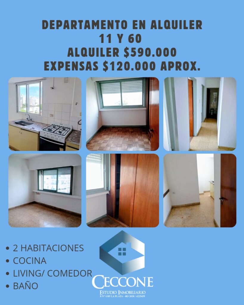 ALQUILER - Departamento - 11 y 60 - La Plata