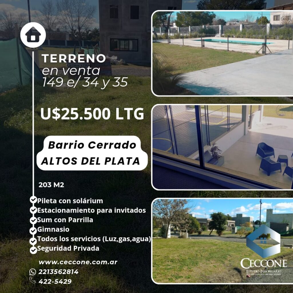VENTA - Terreno - 149 entre 34 y 35 - La Plata