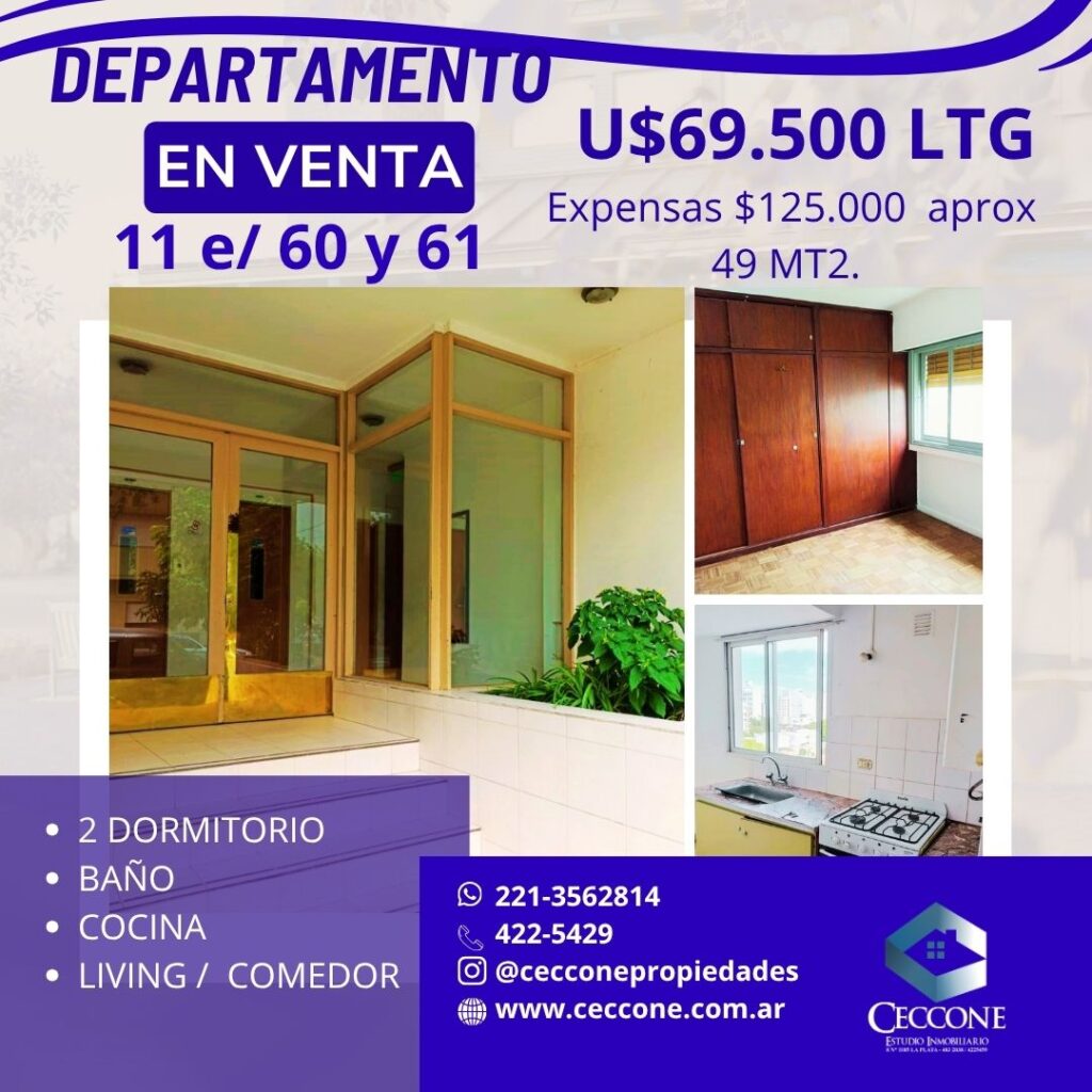 VENTA - Departamento - 11esq 60 - La Plata