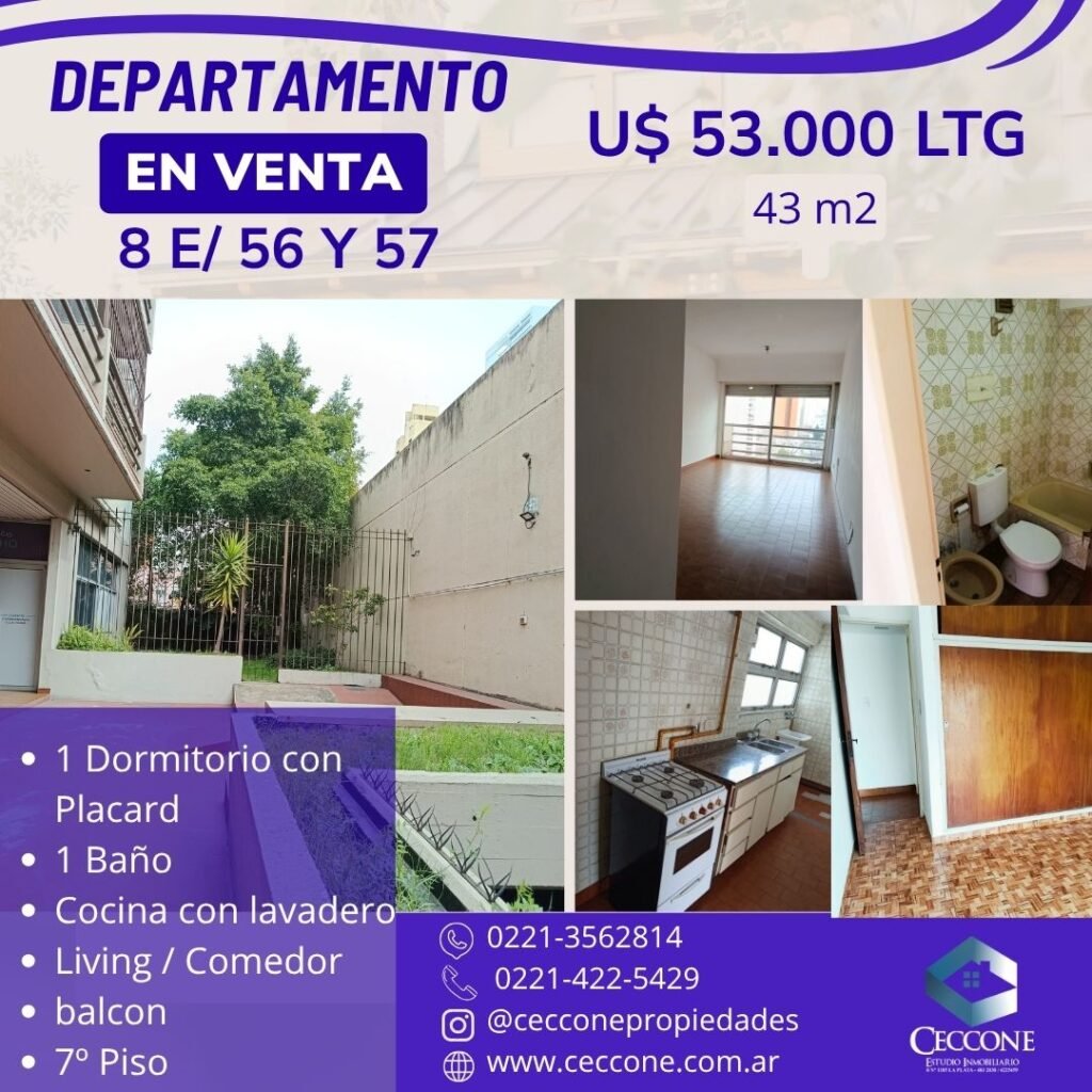 VENTA - Departamento - 8 ENTRE 56 Y 57 - La Plata